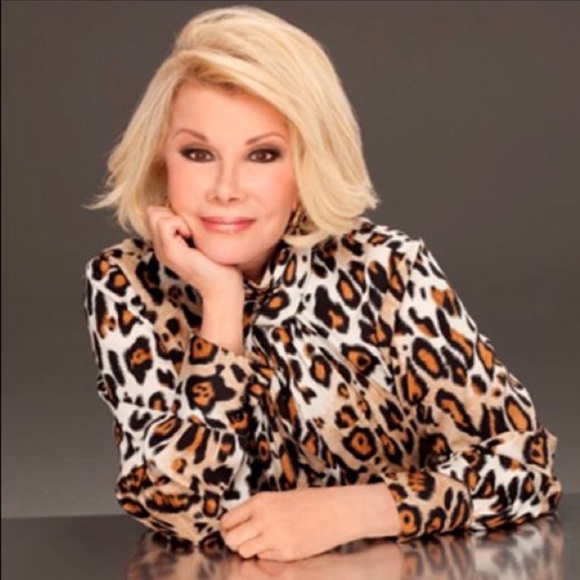 SOLD Joan Rivers animal print secretary blouse - Picture 9 of 9